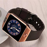 Смарт-годинник (Smart Watch) Розумний годинник DZ09 gold, фото 3