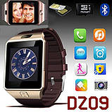 Смарт-годинник (Smart Watch) Розумний годинник DZ09 gold, фото 9