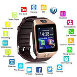 Смарт-годинник (Smart Watch) Розумний годинник DZ09 gold, фото 10