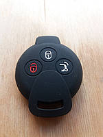 Чехол (силиконовый) для авто ключа Мерседес смарт (Mercedes smart) 3 кнопки