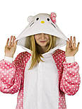 Доросла піжама кігурумі Hello Kitty pink (Хеллоу кітті) р. S-L krd0030, фото 5