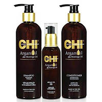 CHI Argan Oil Plus Moringa Oil Відновлюючий набір (шамп.340 +конд.340 +масло89мл)