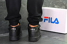 Чоловічі високі кросівки Fila,чорні, фото 3