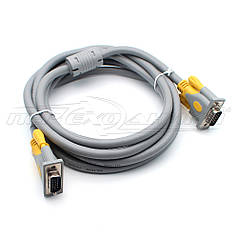 Кабель VGA з феритом 1080р (висока якість) 3+6 HIGH SPEED, 3 м