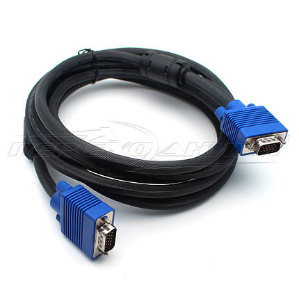 Кабель VGA з 2 феритами, Support 1080P (висока якість), 3 м, фото 1