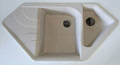 Кутова гранітна мийка трапеція 1000х500х225 Adamant SPIRIT авена