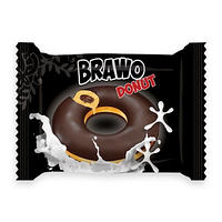 Кекс «brawo donut» с какао начинкой в какао-молочной глазури