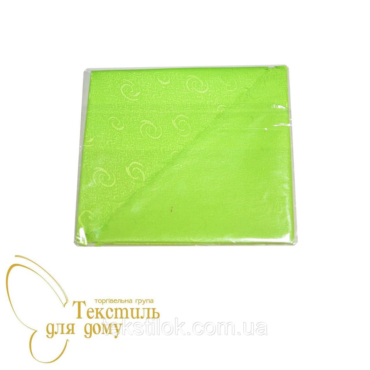 Набір серветок 40*40, Атласний малюнок Acelya, салатовий, фото 1