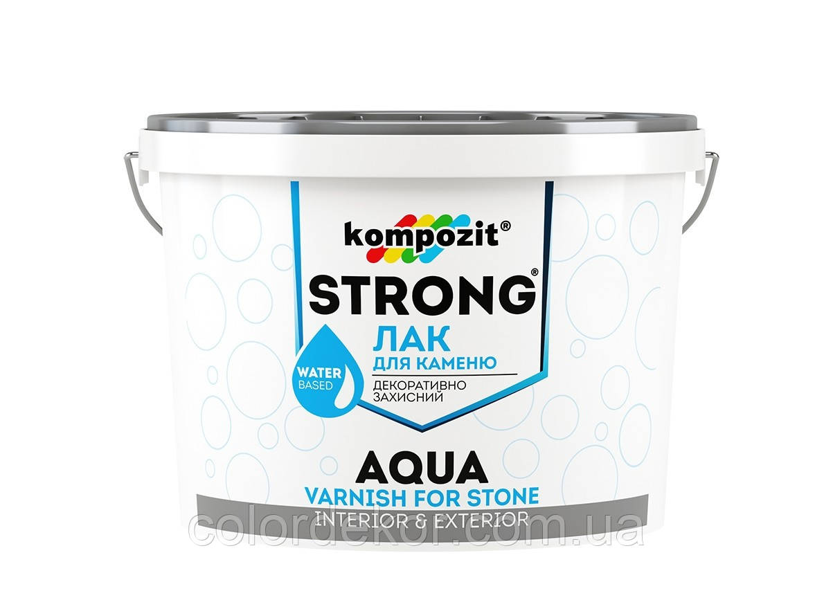 Лак для каменю Kompozit STRONG AQUA (глянсовий) 0,75 л