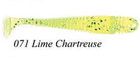 LUCKY JOHN Виброхвост 3,4" TIOGA 071 (Lime Chartreuse)