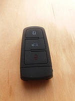 Чехол (черный, силиконовый) для выкидного ключа Volkswagen (Фольксваген) 3 кнопки