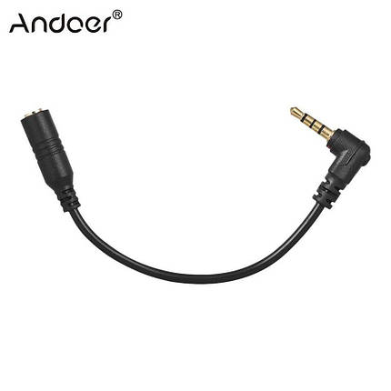 Адаптер для мікрофона, аудіоперехідник 3.5 мм с 3 pin TRS на 4 pin TRRS, фото 1