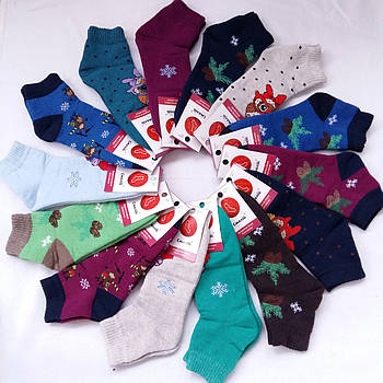 Шкарпетки жіночі махрові х/б Смалій короткі, 23-25 розмір, асорті
