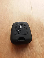 Чохол (чорний, силіконовий) для авто ключа Peugeot (Пежо) 2 кнопки