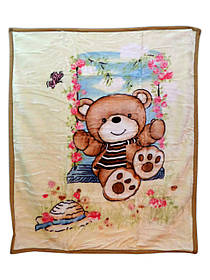 Плед дитячий акриловий "Ведмедик на гойдалку" 110х140 см.