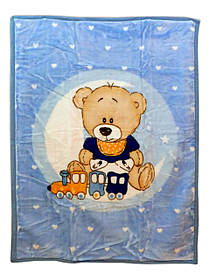 Плед дитячий акриловий "Ведмедик і паравізик" 110х140 см.