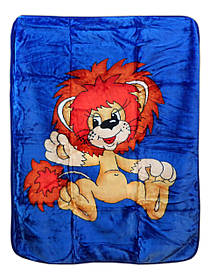 Плед дитячий акриловий "Вежа на синьому тлі" 110х140 см.