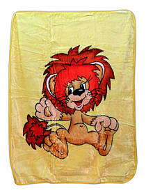 Плед дитячий акриловий "Вежа на жовтому тлі" 110х140 см.