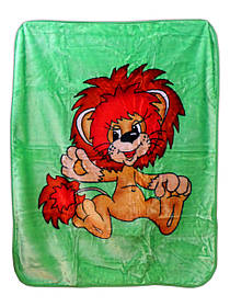 Плед дитячий акриловий "Лівень на салатовому тлі" 110х140 см.