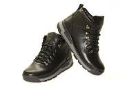 Ботинки мужские зимние кожаные на шнуровке черные 0532-1УКМ