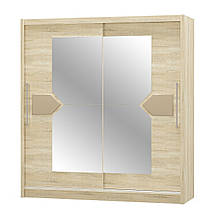 Шафа купе в спальню з ДСП i МДФ 2Д Аляска Мебель Сервіс