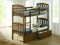 Двоярусне дерев'яне ліжко Мальвіна