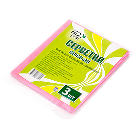 Серветка віскозна для посуду або пробирання 3 шт. ТМ "ECOpack"