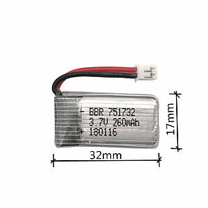 Запасний акумулятор 260 мА·год для FuriBee F36, FuriBee H36, E010, E011, E012, E013, F36, NH010 