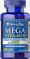 Вітаміни і мінерали для підлітків, Multivitamins for Teens, Puritan's Pride, 120 капсул