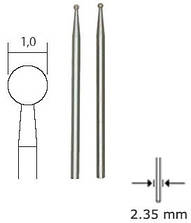 PROXXON 28212, Бори з алмазним напиленням (сфера, 1,0 мм, 2 шт.)