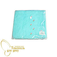 Парео + капюшон для сауни жіноче 70*140, блакитний