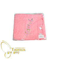 Парео + капюшон для сауни жіноче 70*140, рожевий