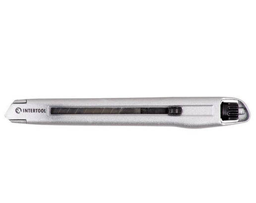 Ніж металевий посилений лезо 9 мм Intertool HT-0509, фото 1