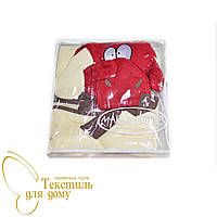 Рушник-накидка дитячий з капюшоном, корівка