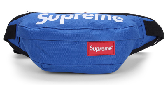 Сумка-бананка копия Supreme синяя