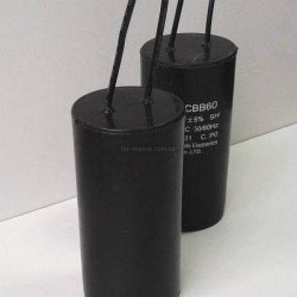 Конденсаторы с CBB-60 10 uF 450VAC Гибкие выводы., фото 1