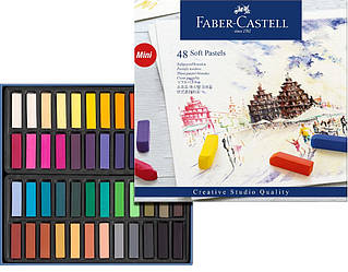 Набір м'яких пастельних крейд міні Faber-Castell Soft Pastels Mini, довжина крейди (35 мм), 48 кольорів, 128248