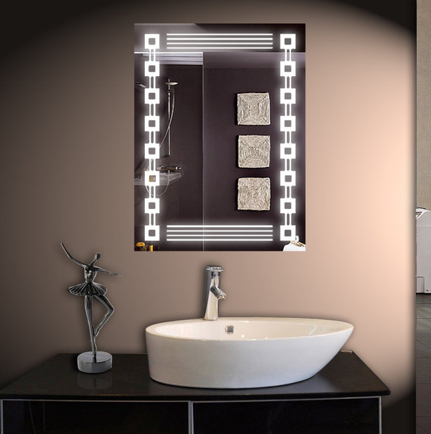 Дзеркало 60*80 см з LED підсвічуванням Настінне дзеркало з лід підсвіткою для ванної кімнати 10010