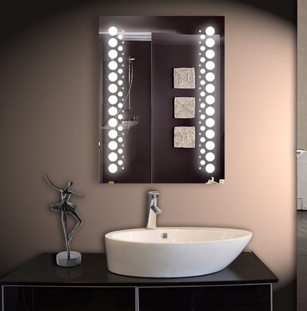 Дзеркало 60*80 см з LED підсвічуванням Настінне дзеркало з лід підсвіткою для ванної кімнати 10020