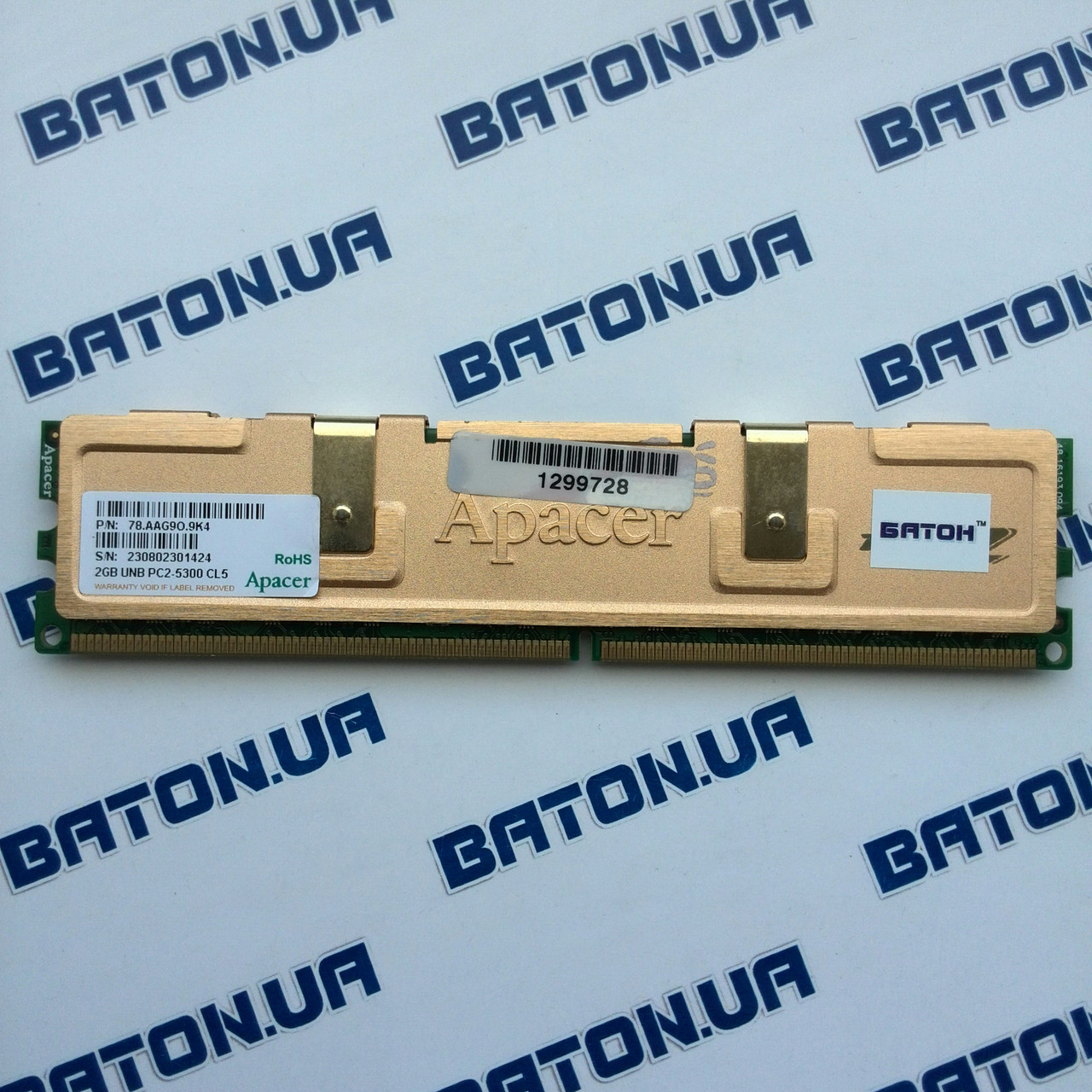 Игровая оперативная память Apacer DDR2 2Gb 667MHz PC2 5300U CL5 (78.AAG9O.9K4)