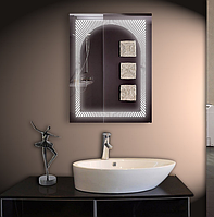 Дзеркало 60*80 см з LED підсвічуванням Настінне дзеркало з лід підсвіткою для ванної кімнати 10024