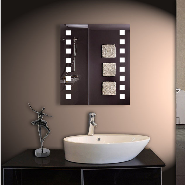 Дзеркало 60*70 см з LED підсвічуванням Настінне дзеркало з лід підсвічуванням для ванної кімнати