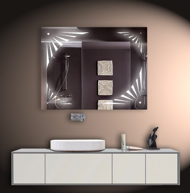 Дзеркало 90*70 см з LED підсвічуванням Настінне дзеркало з лід підсвічуванням для ванної кімнати