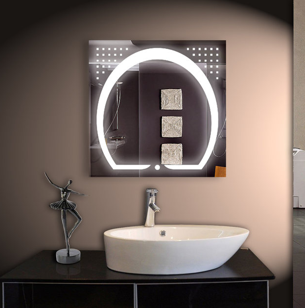 Дзеркало 80*80 см з LED підсвічуванням Настінне дзеркало з лід підсвіткою для ванної кімнати