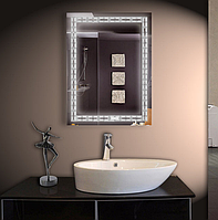 Зеркало 60*80 см с Led подсветкой Настенное зеркало с лед подсветкой для ванной комнаты 10067