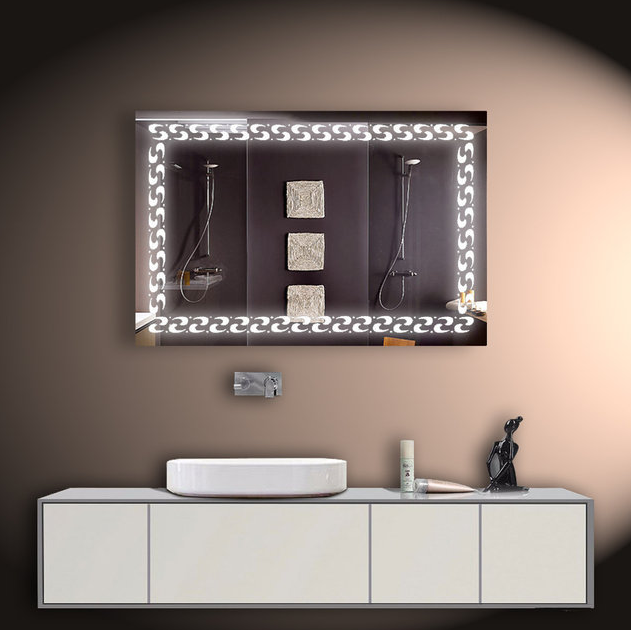 Дзеркало 90*60 см з LED підсвічуванням Настінне дзеркало з лід підсвіткою для ванної кімнати