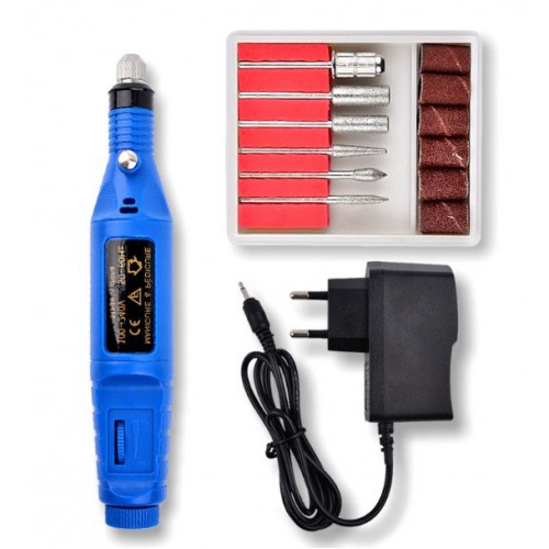 Фрезер-ручка для апаратного манікюру 20 000 об/хв, синій