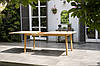 Розкладний стіл для вулиці з американського дуба в теплому бежевому відтінку, фото 5