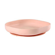 Набір силіконового посуду на присосках Beaba Колір — Персиковий, сірий, рожевий (913429), фото 3