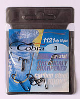 Крючки рыболовные Cobra crystal, №3, 10шт